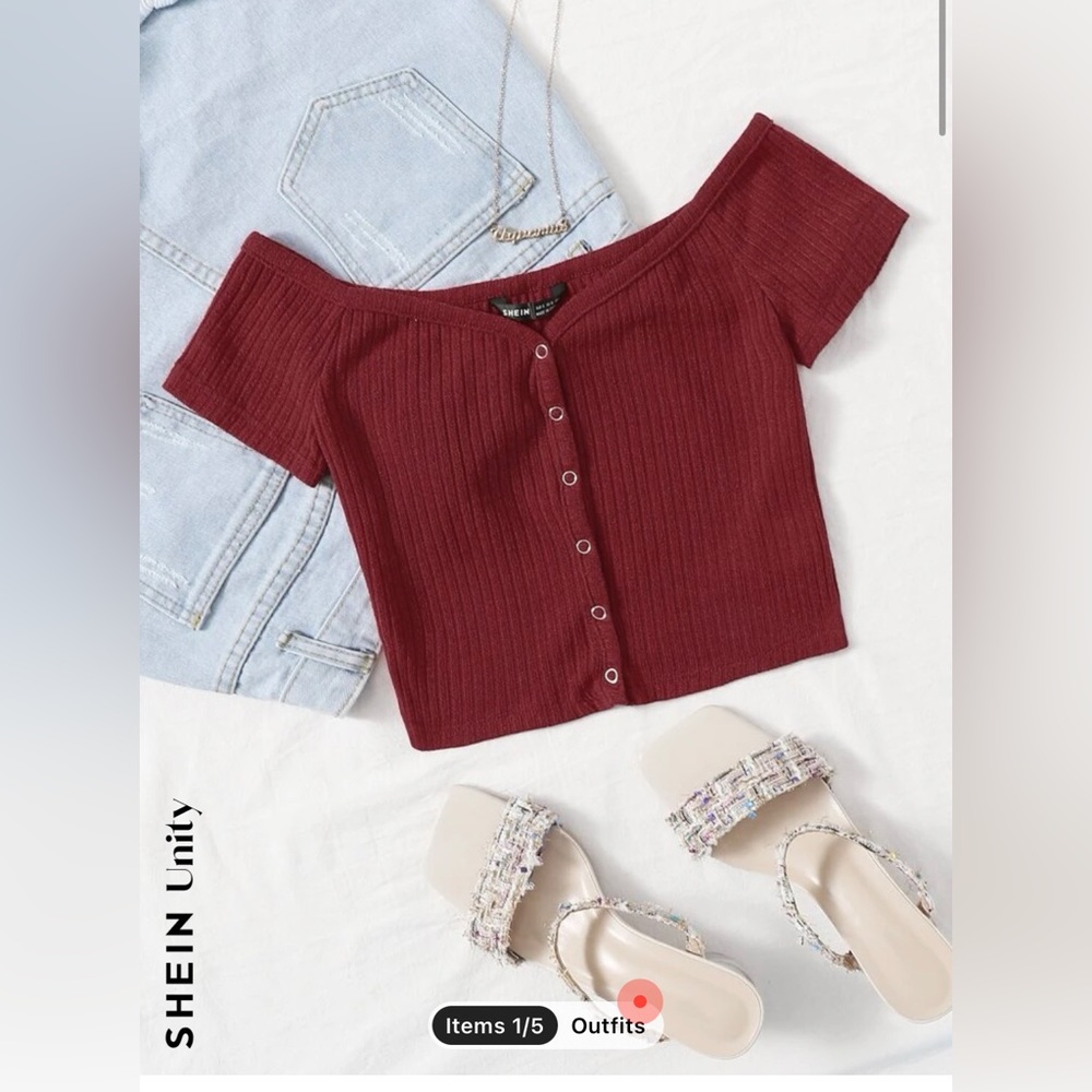 Off the shoulder crop top